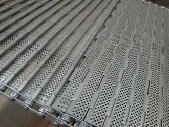 SS wire mesh belts slat band conveyor belts Open top belts Flat top for frozen industry